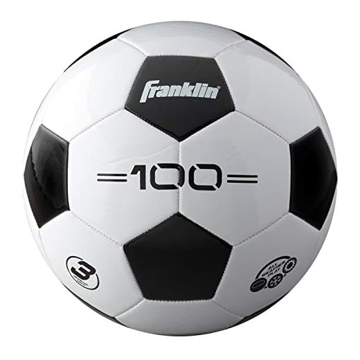 Franklin Sports Soccer Balls - Size 3 F-100 - Youth Soccer Ball, White/Black