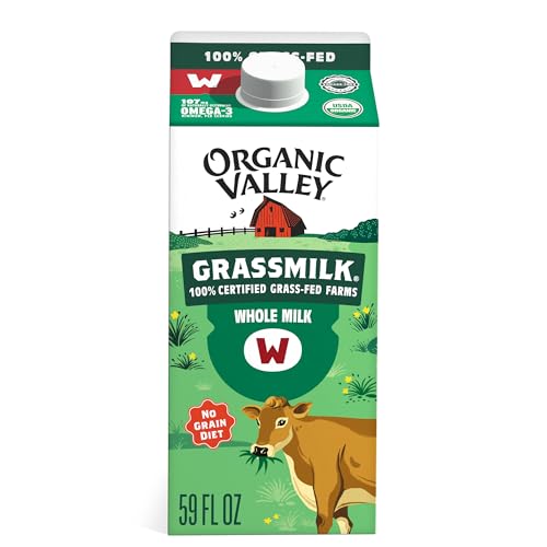 Organic Valley Grassmilk 100% Grass Fed Whole Milk, Organic...