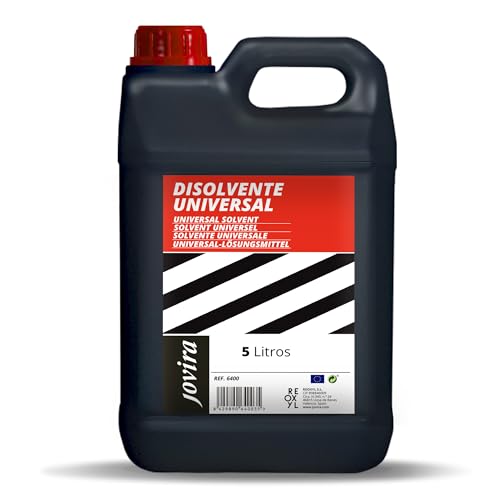 JOVIRA PINTURAS Disolvente Universal |5L| Diluyente de pintura, Esmaltes, Barnices, Antioxidantes. Limpieza de herramientas. (5 Litros) C-7