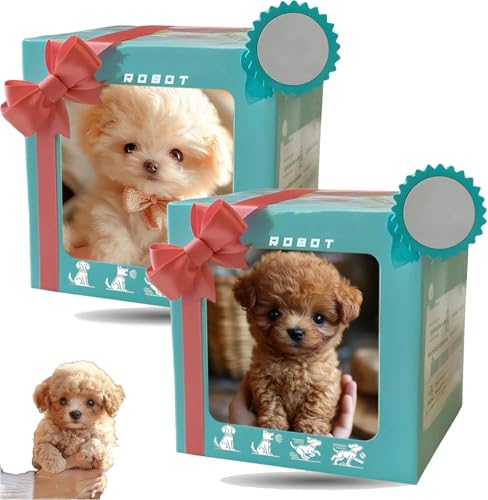 Manutox 2026 Upgrade Ai Robot Dog, My Realistic Robot Dog, 𝐑obot Puppy That Acts Like a Real Puppy - Walking, Barking, Tail Wagging (2 pcsE)