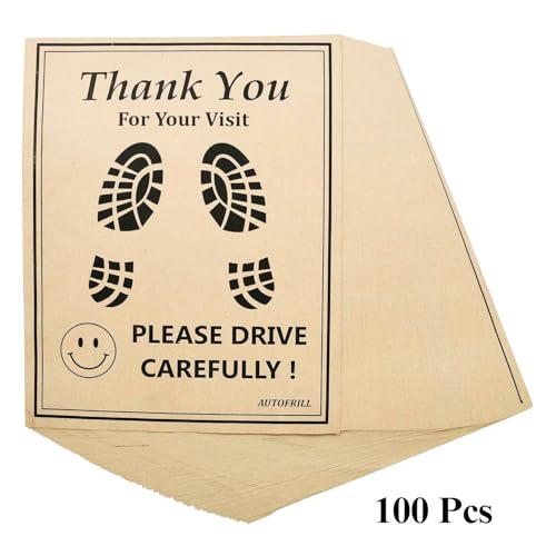 Image of AUTOFRILL 300 Pcs Disposable Paper Car Floor Mats - Biodegradable Foot Mats for Car Interior - Universal Fit for All Cars, SUVs & Trucks (Size 49 * 38 CM)