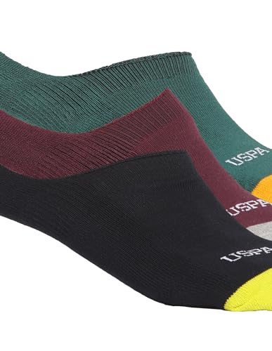 Image of U.S. POLO ASSN. Men's ES004 Terry Finish No Show Socks - Pack Of 3