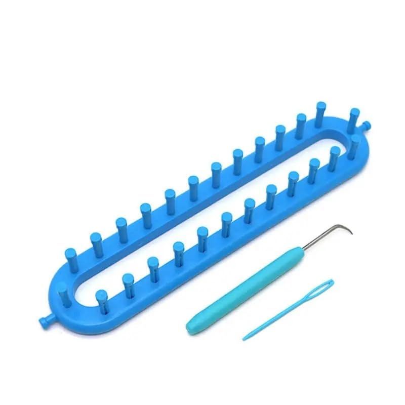 Telares De Tejer,Kit De Tejer Telar 4 Tamaño Largo Knitter Kit Kit Kit Needles Hour Herramienta de costura for chal Sombrero de bufanda