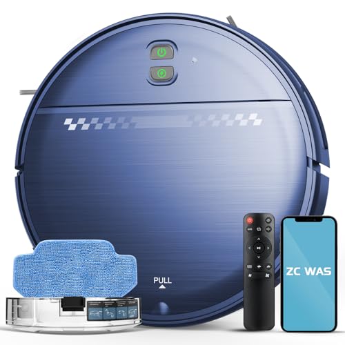 ZC WAS Robot Vacuum and Mop Combo, 2-in-1 Robot Vacuum Cleaner, Perfect for Pet Hair, Hard Floor and...