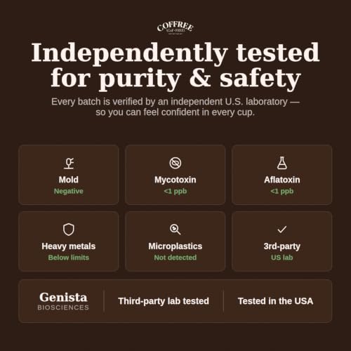 Image of COFFREE Organic Instant Coffee Packets - Extra Strong 150% Caffeine - Mold Free, Low Acid, Single-Origin Arabica - Individual Single Serve Coffee Sticks - Travel, Camping - Dark Roast - 24 Count