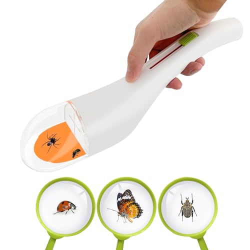 TAIHOBO Attrape-Insectes, Attrape Araignée avec Loupe, Attrape Insecte, Facile à Attraper et Observer Insecte Vivants, Pièges Antiparasitaires pour Protection du Jardin Contre Les Insectes