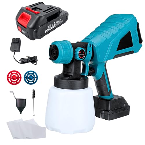 マキタ互換品 充電式 スプレーガン 18v 14.4v 塗装ガン 塗装 塗装機 塗料 塗料用 カップ 小型 スプレー パワースプレー コードレス バッテリー 充電器 別売 18ボルト 14.4ボルト (SPR01-BL2) (バッテリー+充電器セット)