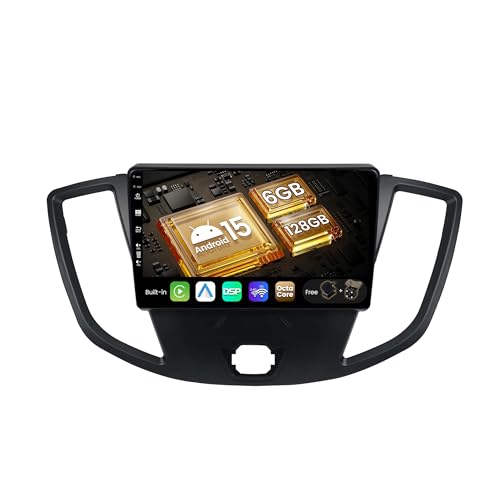 Autoradio Android 15 Ford Transit Custom 2 Din 6G 128G Écran IPS