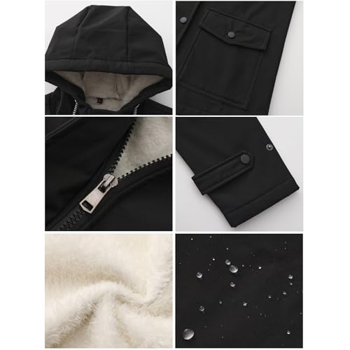 Veste softshell imperméable longue pour femme avec capuche doublée