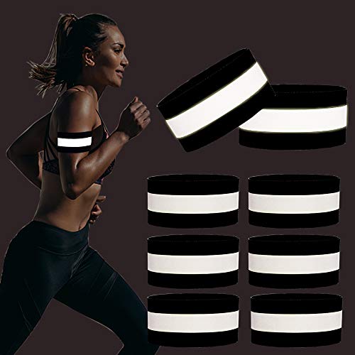 ENYACOS 8er Set Reflektorband, Reflektierendes Armband, Reflektorbänder Reflektoren Kinder Nacht Reflektierende Sicherheits Armband für Outdoor Jogger Laufen Reiten Cover