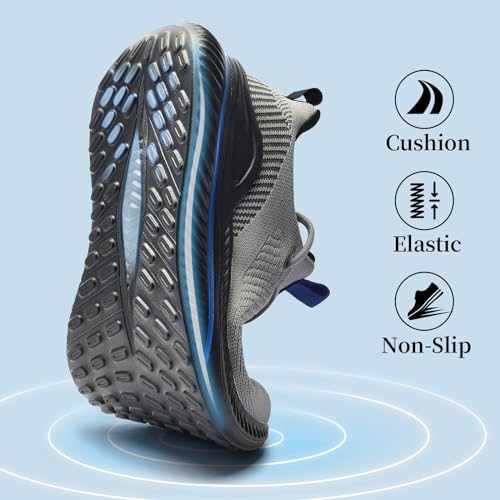 Image of Slow Man Mens Walking Sneakers Wide Width Slip on Tennis Shoes,Lightweight Breathable Running Shoes,Ideal for Athletic Workout Gym Jogging and Casual Wear