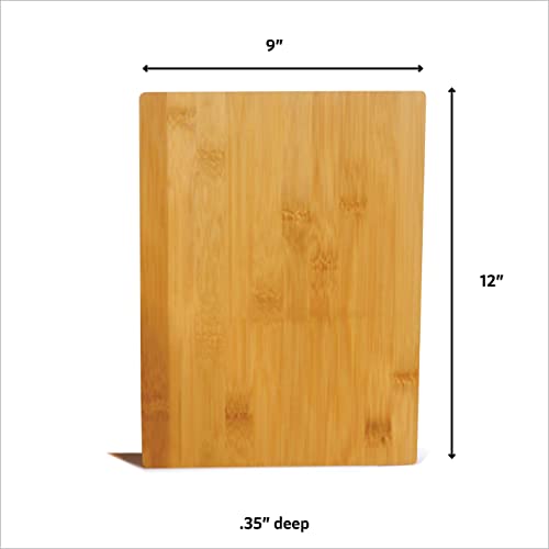 Set de 18 tablas de cortar de bambú 12" x 9" x 0.35" miniatura 3