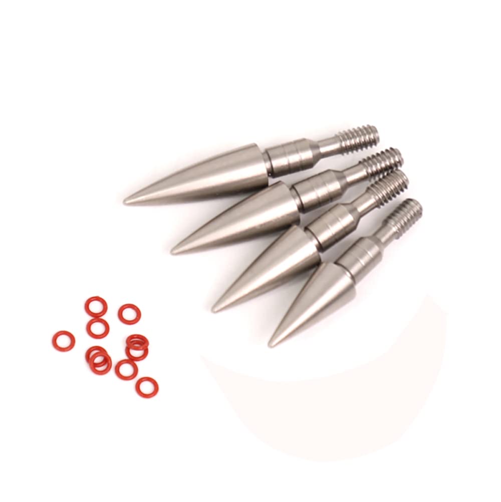 Set 12 Punte Di Freccia Per Tiro Con L'Arco - Acciaio Inox, 70-120 Grain, ID 4.2mm