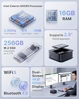 NiPoGi AK1PLUS Mini PC Ιntel Celeron N5095(bis 2,9 GHz) | 16 GB+256 GB SSD – Ansicht 2