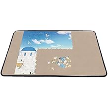 Becko US Jigsaw Puzzle Board, Portable Puzzle Table for Puzzles Storage Saver, Lightweight & Portable, Non-Slip Surface, for up to 1000 Pieces Jigsaw Puzzles Khaki