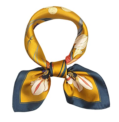 Image of ANDANTINO 100% Mulberry Silk Scarf -21 inch Square Neckerchief with Gift Packed