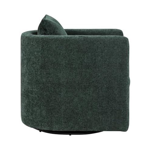 Sillón giratorio contemporáneo verde con tela suave miniatura 4