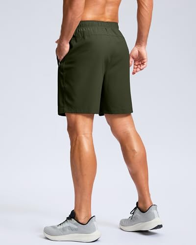 Image of G Gradual Men's Athletic Running Shorts with Zipper Pockets Quick Dry 7 inch / 5 inch / 9 inch Workout Gym Shorts for Basketball Hiking