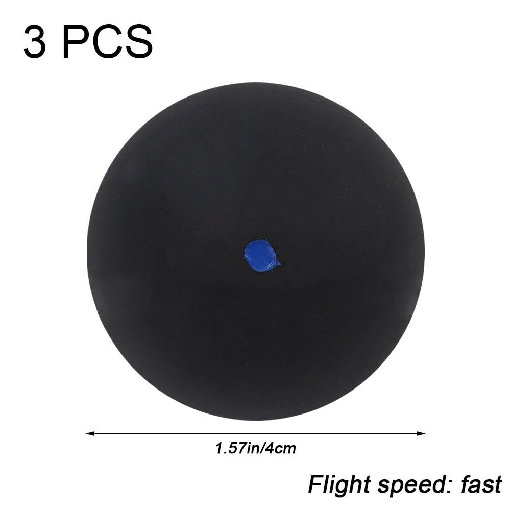 Sanfly Pelotas De Squash 3 Piezas Goma Profesional Punto Rojo Azul Amarillo