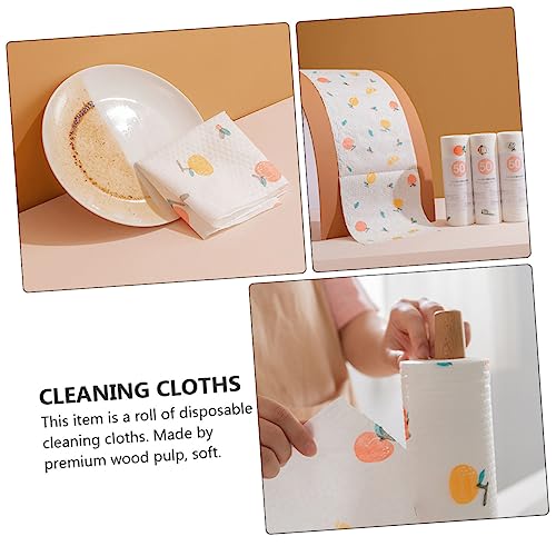 Paños de cocina desechables de alta absorción en húmedo y seco para encimeras y ollas, 4 rollos 3