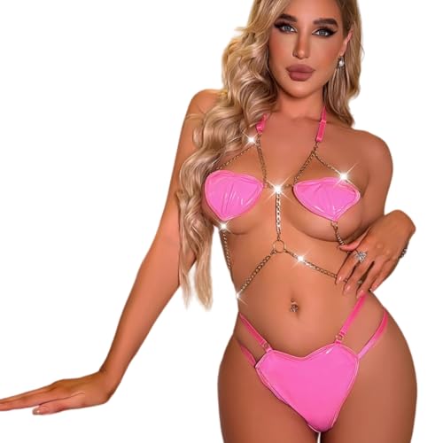 Lingerie féminine ensemble bikini chic pour soirées et clubbing