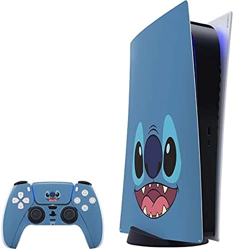 Skinit Decal Gaming Skin Compatible with PS5 Digital Edition Bundle - Officially Licensed Disney Lilo and Stitch Close Design