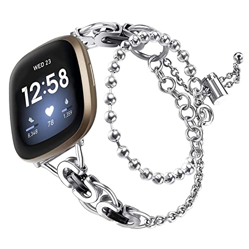 Gimuk Metal Strap Compatible with Fitbit Versa 3/Fit bit Sense Strap