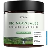 BIO Moossalbe gegen Falten | TESTSIEGER 2022 - Vergleich.org | Anti-Falten-Creme | 1% Hyaluron, 4% Isländisch Moos, Ceramide | Made in Germany✔ Vegan✔ Naturkosmetik✔ Nachhaltig✔ Tierversuchsfrei✔ 60ml