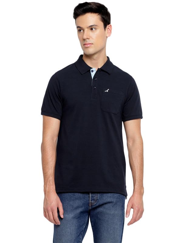 Image of AMERICAN CREW Polo Collar T-Shirt for Men with Pocket