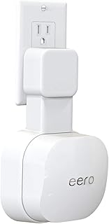 Outlet Wall Mount ONLY for eero 6 Dual-Band mesh Wi-Fi 6 System [NOT Fit for eero Pro 6 and eero 6+], No Messy Wires | Space Saving | Easily Be Moved Outlet Mount Holder for eero 6 Extender (1 Pack)