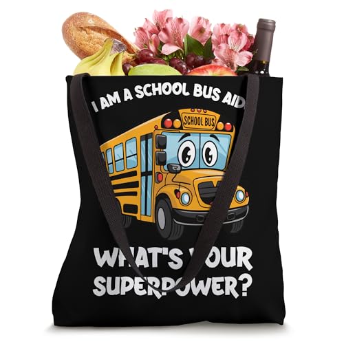 I Am A School Bus Aide Bolsa Tote para Regreso a Clases miniatura 4