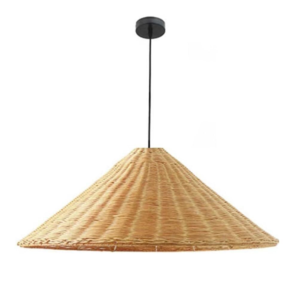 TONFON Farmhouse Country Chandelier Rattan Hanging Lights