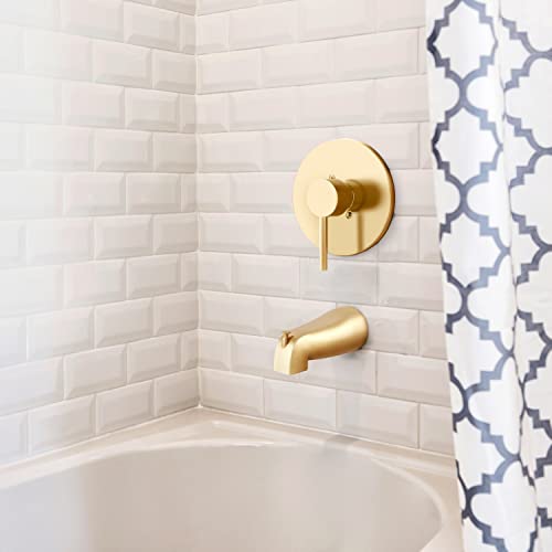 Bec verseur pour baignoire doré satiné pour remplacer robinet usé - 5