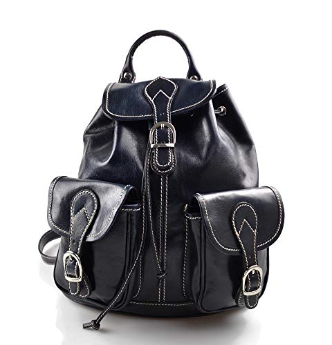 Sac à dos en cuir italien bleu l'élégance intemporelle pour vos voyages