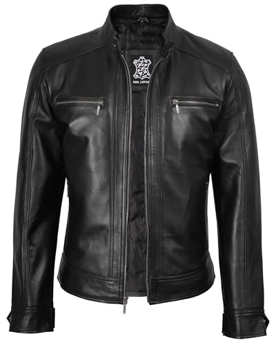 fjackets Men Leather Bomber Jacket - Real Lambskin Men's Leather Jackets with Detachable Hood Casual Leather Jackets For Mens2