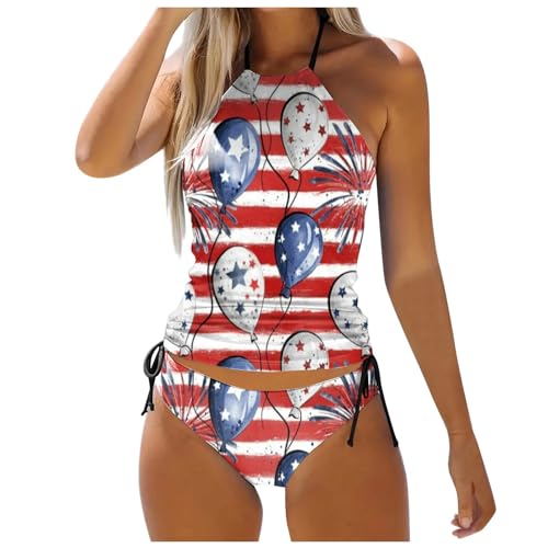 Conjunto de tankini de dos piezas para mujer, traje de baño sólido con tirantes ajustables con falda de bikini S-XXL para mujer, camiseta del Reino Unido con pantalones cortos, traje de baño