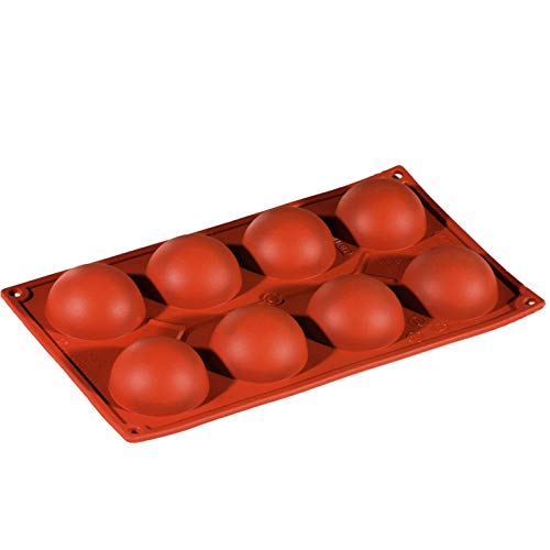 Stampo in Silicone Platinico Semisfera 8 Impronte Pavoni