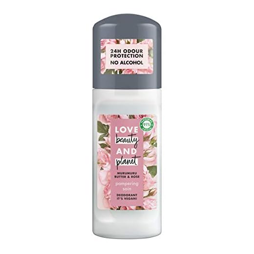 Love Beauty and Planet Desodorante Roll-on, Manteca de Murumuru y Rosa Vegano - Pack de 3 x 50 ml (Total: 150 ml)
