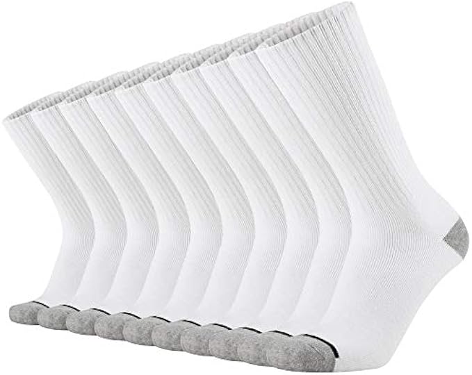 KMM Men's Cotton Full Thick Cushion Crew Socks Moisture Control Heavy Duty Work Boot Dry Fit Warm Thermal Anti Sweat Blisters