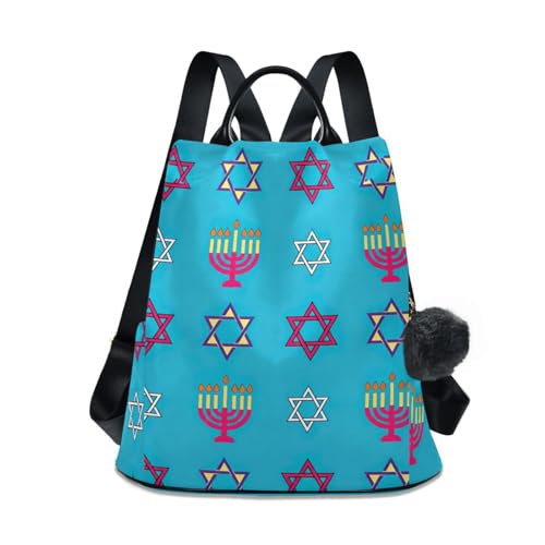 Sac de voyage multi-poches Colorful Candles Stars avec fermeture éclair antivol femme