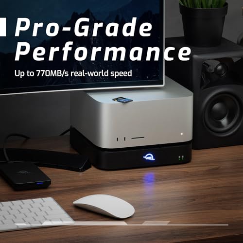 Image of OWC (Enclosure only miniStack STX, Upgradeable Expansion Solution and Thunderbolt Hub /Mini Dock with 3 Extra TB4 Ports. for Mac Studio, Mac mini and Other Devices. Matte Black
