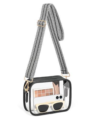 Image of FANGSUN Clear Purse for Women, Clear Crossbody Bag Stadium Approved, Small Transparent Handbag for Concert Event Festival