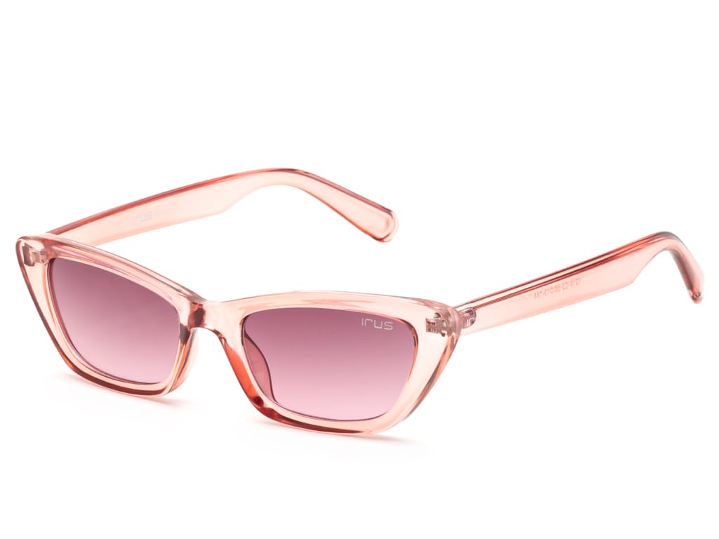 100% UV protected sunglasses for Women | Size- Medium | Shape- Cat Eye | Model- IRS1210C3SG (Pink)-image-1