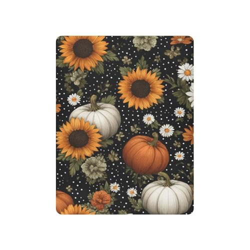Image of Crib Sheet Breathable Soft Crib Mattress Sheet for Baby Toddler Boys Girls Fitted Crib Sheet Fit Standard Crib Mattress 39 x 27 Inch Black Dotty Pumpkins Sunflowers Daisy