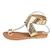 Produktbild NDGDA Damen Sandalen, Kreuzgürtel, Rom, Gladiator, niedrig, flache Flip Flops Strand Sandalen