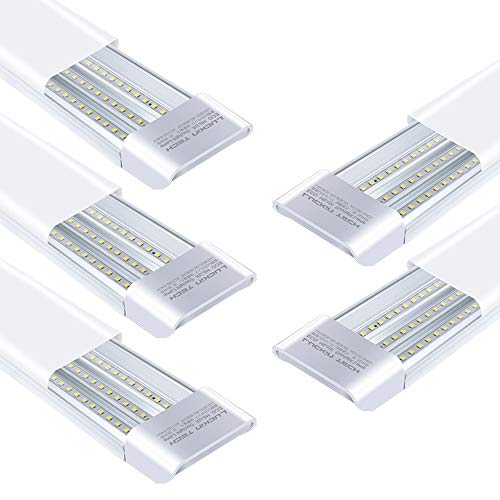 luckintech LED蛍光灯 蛍光灯 ベースライト 3本相当 超高輝度LEDベースライト 80W形 40W消費電力 昼光色(6000K) 器具一体型 直付 3列チップ 薄型 長さ120cm 省エネ 全光束(6300lm) 5本セット