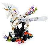 Gaitel Unicorn Building Blocks Set - STEM Toys for Girls & Boys Ages 8-14+, Crank-Powered Movement, Movable Wings & Legs, Flower Base, Birthday Gift for Kids & Adults, Home/Office Decor(817+Pieces)
