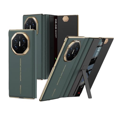 Huawei Mate XT ��p ���O�W���A���[�܂肽���݃X�^���h�P�[�X�t���J�o�[�P�[�X�i�X�^���h�t���j�ϏՌ� �t�@�b�V�����P�[�X (�O���[��)