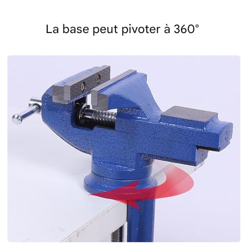 Étau d'établi Teksome robuste base pivotante pour atelier de menuiserie libre - 6