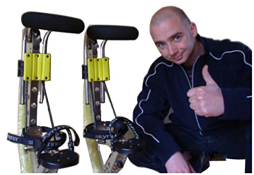 Skyrunner Adult Kangaroo Shoes Jumping Stilts Fitness Exercise (200-242lbs/90~110kg) Bouncing Shoes (Yellow) - Thumbnail 2